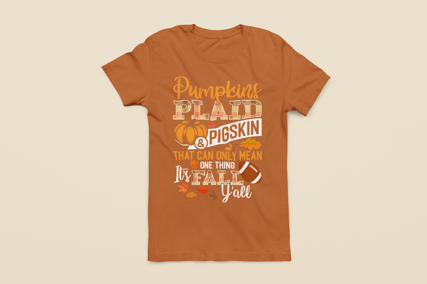 Pumpkins, Plaid & Pigskin T-Shirt