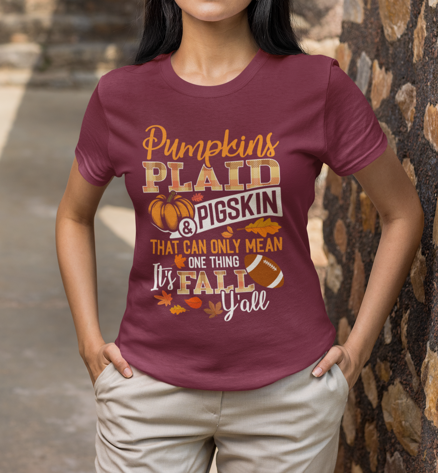 Pumpkins, Plaid & Pigskin T-Shirt