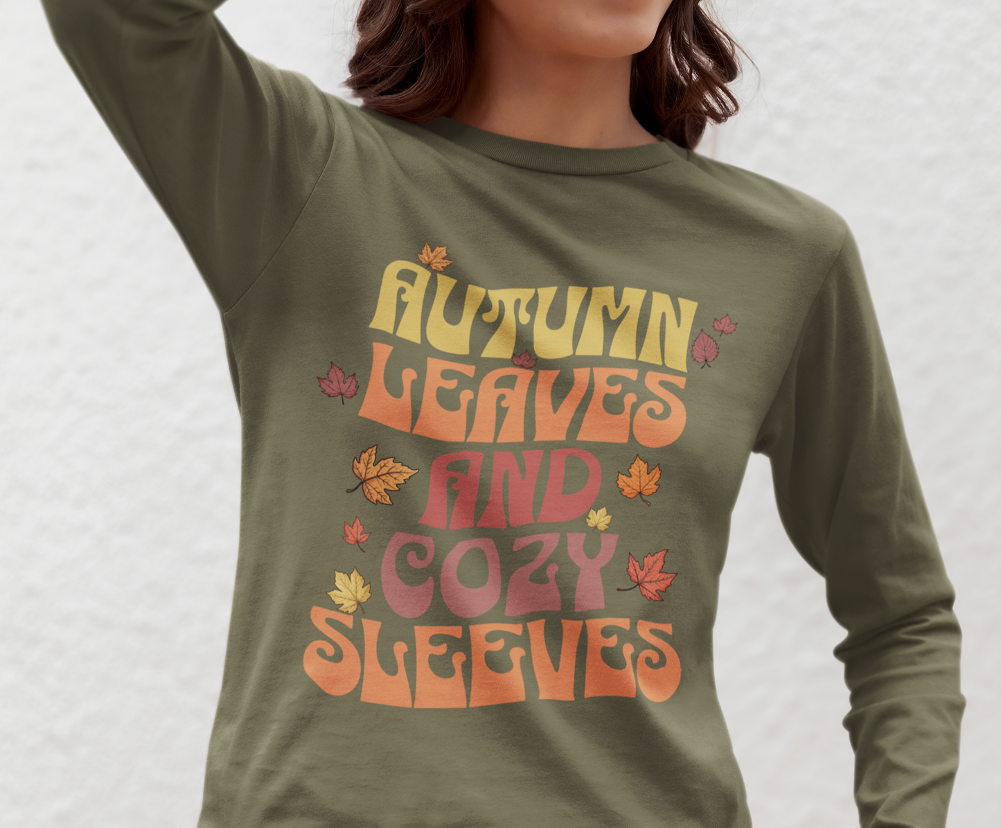 Autumn Leaves and Cozy Sleeves Shirt