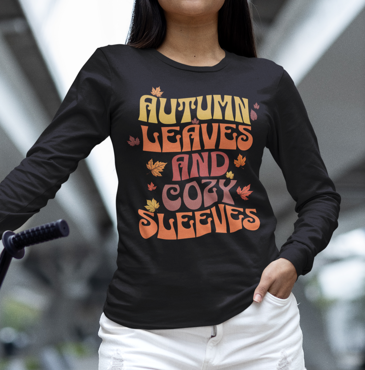 Autumn Leaves and Cozy Sleeves Shirt