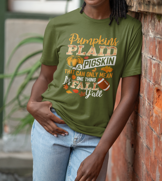 Pumpkins, Plaid & Pigskin T-Shirt