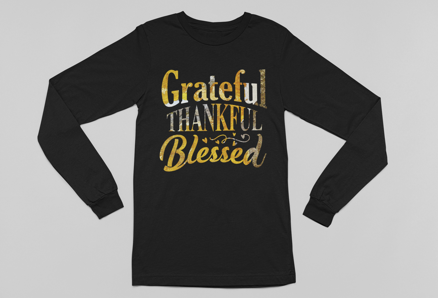 Grateful, Thankful, Blessed Long-Sleeve T-Shirt