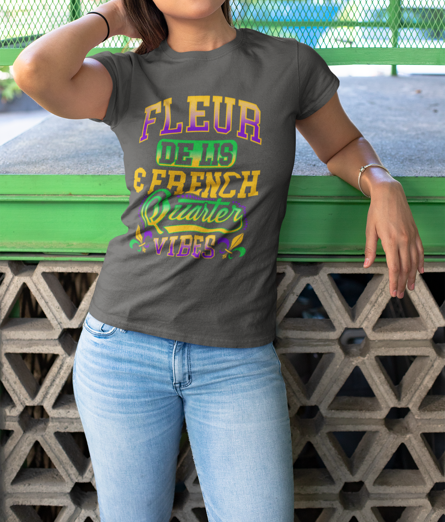 Fleur de Lis and French Quarter Vibes T-Shirt